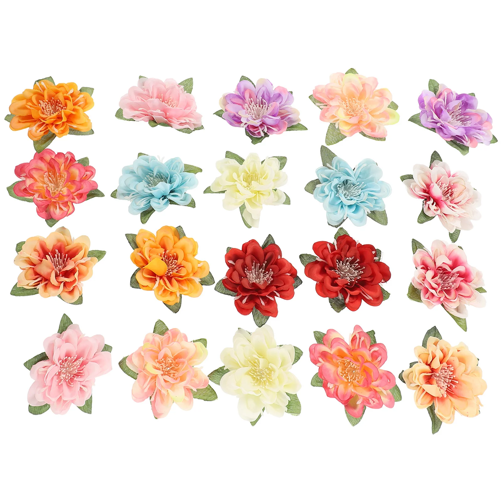 

20Pcs Beautiful Simulated Flower Heads for DIY Crafts and Wedding Decoration Flower Heads Artificial Flowers Bulk