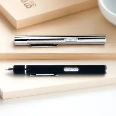 

2Pcs LED Metal Body USB Rechargeable Pen Shaped Lamp Hospital Examination Yellow White Light Doctors Nurses Flashlight