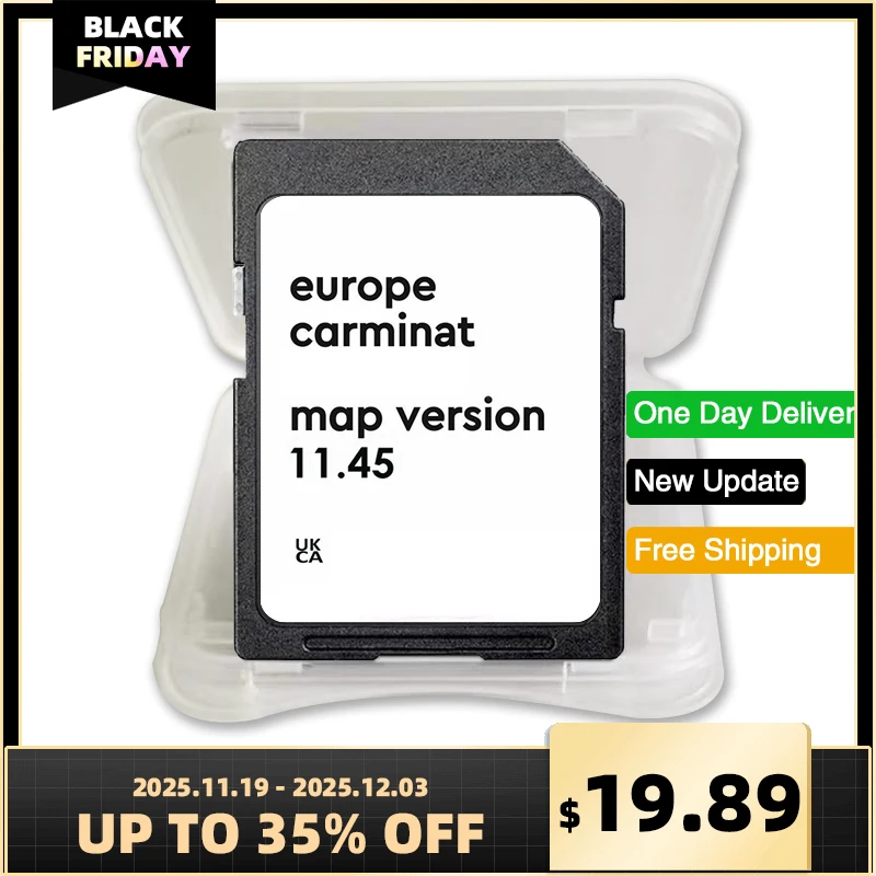 

Carminat 11.45 Sat Nav 2025 Newest Navigation SD Card Map Gps 8GB for Renault Clio Laguna Scenic Kangoo Car Europe map