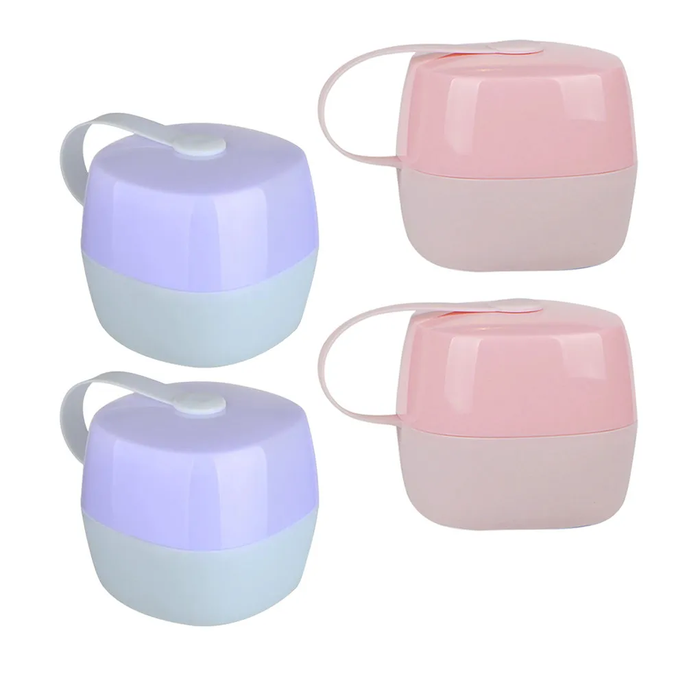 4Pcs Pacifier Storage Box Baby Pacifier Holder Portable Cute Organizer Travel Essential Baby Accessories Case Safe Clean