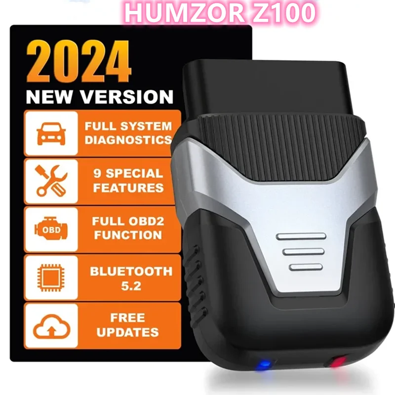 

2024 HUMZOR Z100 Car Trouble Shooter, Professional OBD2 Scanner Bluetooth Car Code Reader, Diagnostic Tool