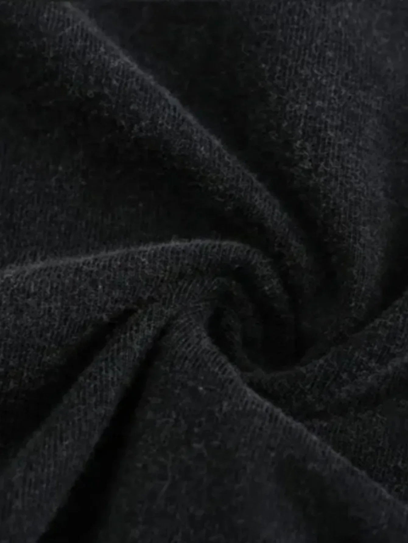 تي شيرت نسائي أسود مغسول برقبة دائرية مريح وفضفاض مناسب للرجال والنساء مثالي لعيد الميلاد الشتوي