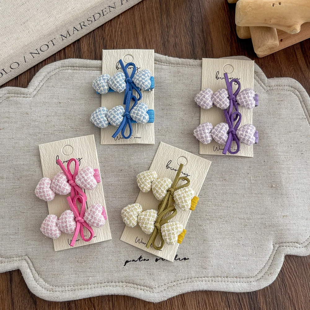 

2 шт., заколка для волос с бантиком и челкой, милая заколка BB для девочек, заколка для волос, заколки, головные уборы, детская заколка для волос, детские аксессуары для волос, головной убор