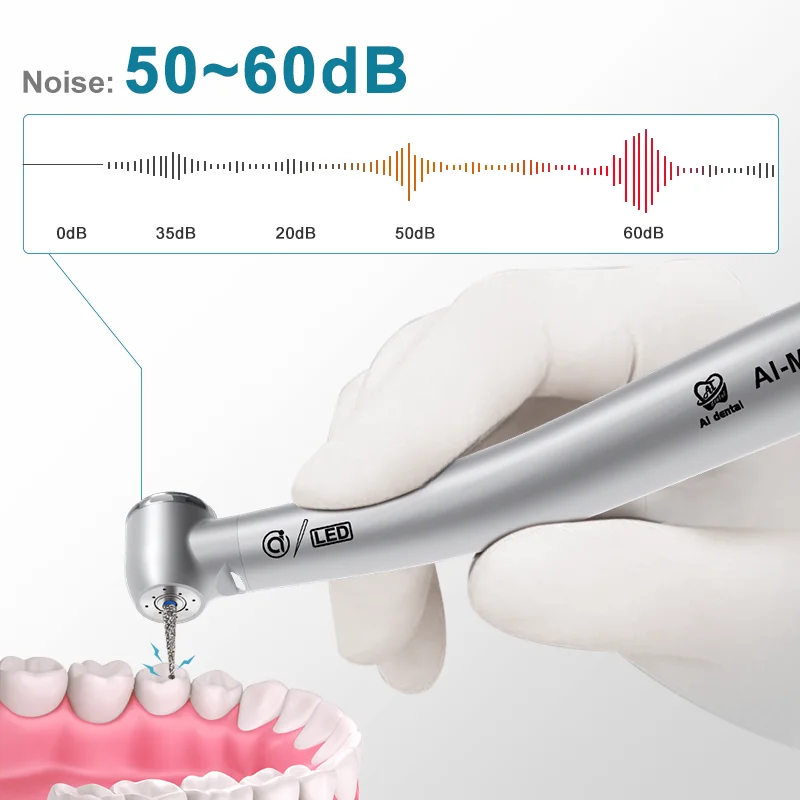 Szybka prostnica dentystyczny AI-M500LG-M4/B2 miniaturowa głowica turbiny powietrznej ręczna część 2 lub 4 otwory przychodni z dynaleniem