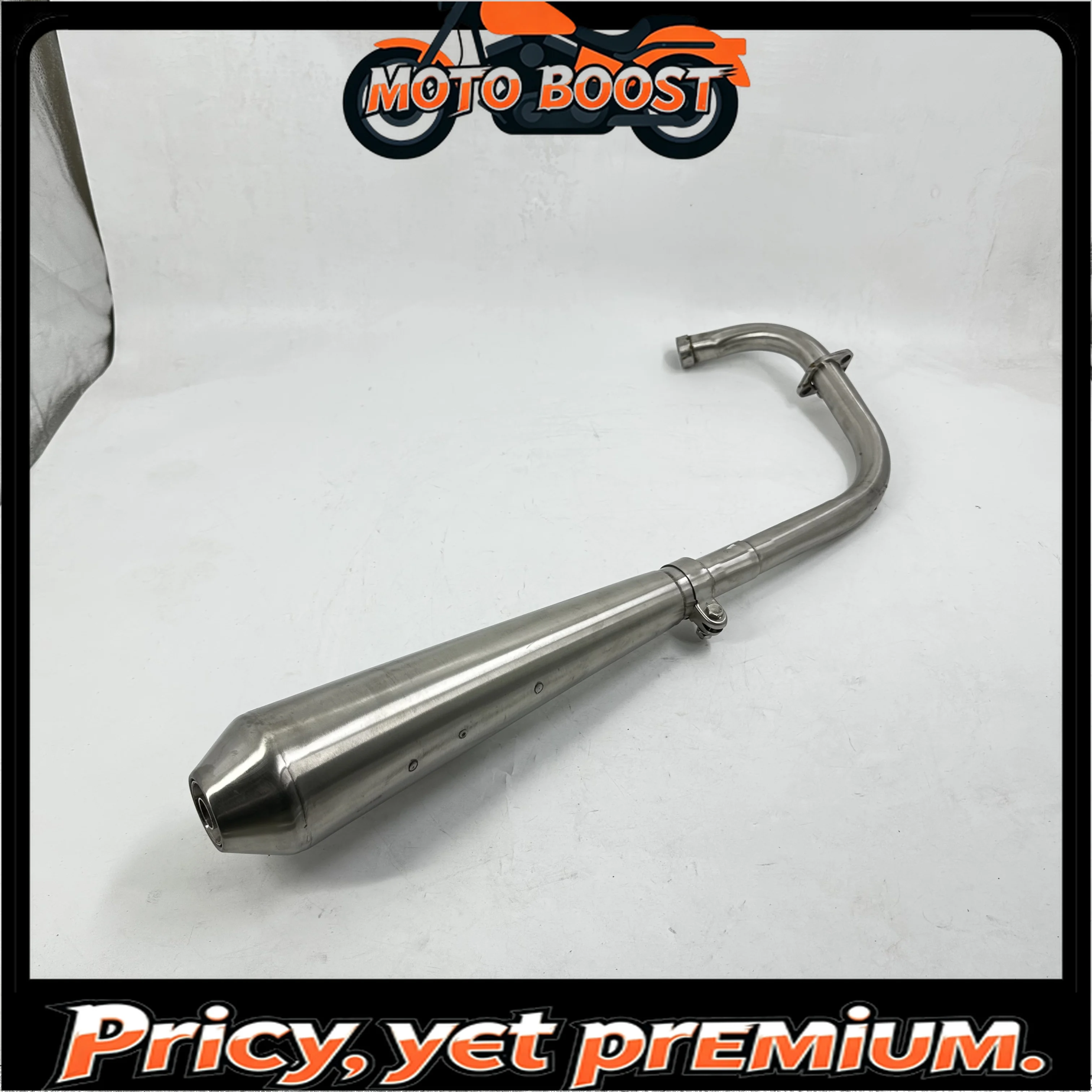 【Premium quality】Motorcycle EXHAUST SYSTEM - COMPLETE - QUIET - BRUSHED For MUTT Motorcycle Original Parts MPT-0211