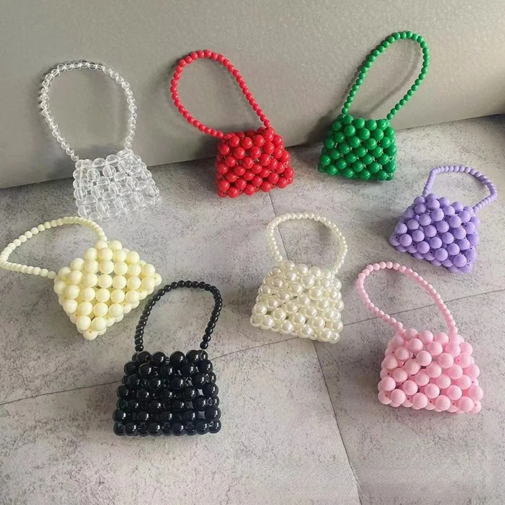 Children\'s Mini Hand Bags Cute Little Girls Pearl Coin Pouch Tote Kawaii Kids Party Wedding Clutch Purse Bag Gift