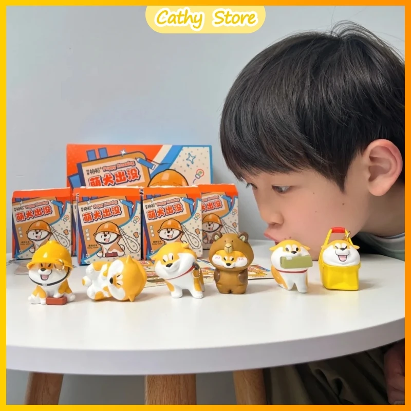 

Original Dodowo Shiba Inu Puppy Series Blind Box Mystery Box Kawaii Goji Berry Model Toy Desktop Decoration Collect Birthday Gif