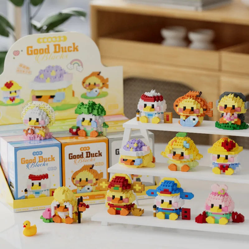 Duck Animal Building Blocks Educational Toys for Children 6 To 12 Years Old Boys Birthday Gift Animals Mini Model Bricks Set Toy