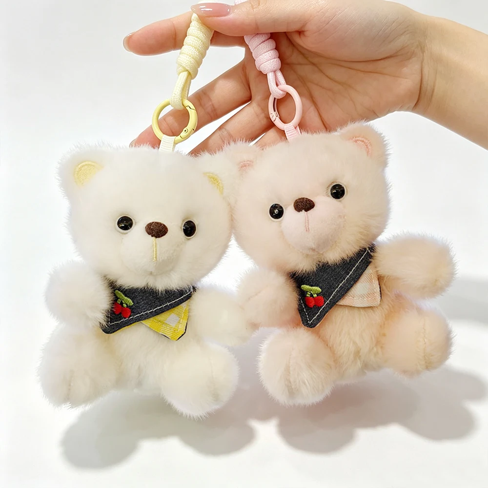 Cartoon Plush Teddy Bear Doll Keychain Backpack Charm Pendant Fashion Couple Gift Toy For Teen Girls Women view 4