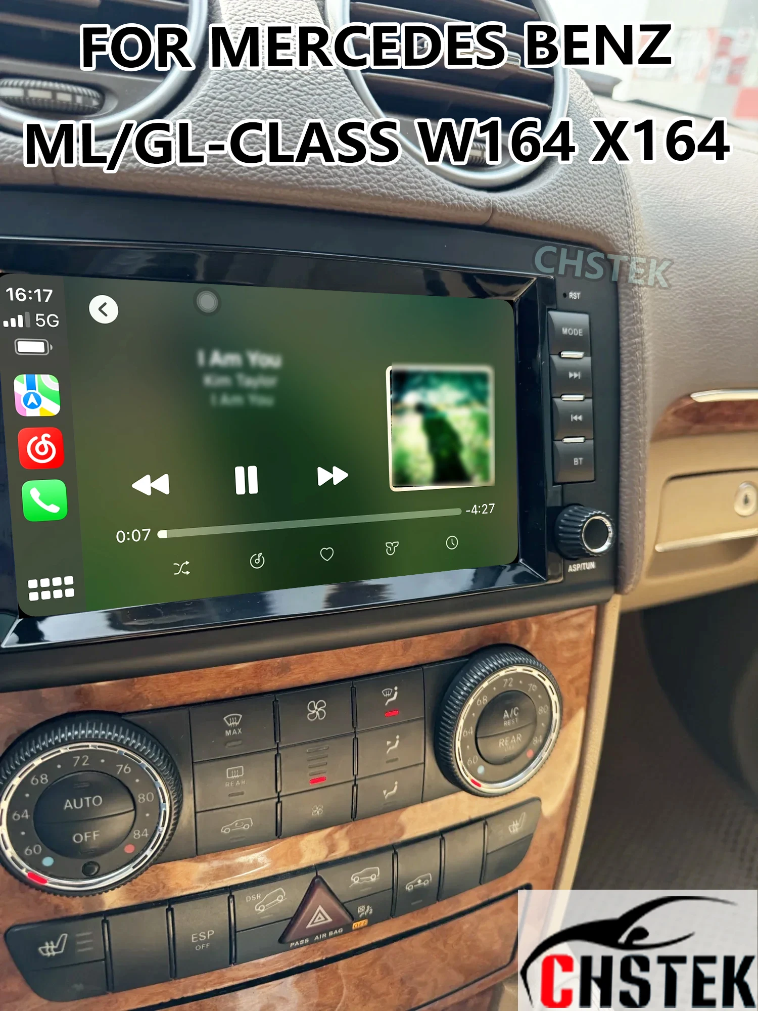 Car 4G GPS WIFI Auto Wireless Carplay Navigation Android System For Mercedes Benz ML GL Class W164 X164 ML350 ML500 GL35 Stereo