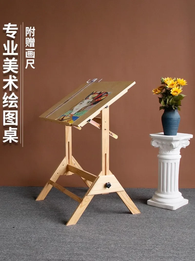 

Solid Wood Height Can Be Raised and Lowered Angle Adjustment Architectural Drawing Art Drawing Sketching Table