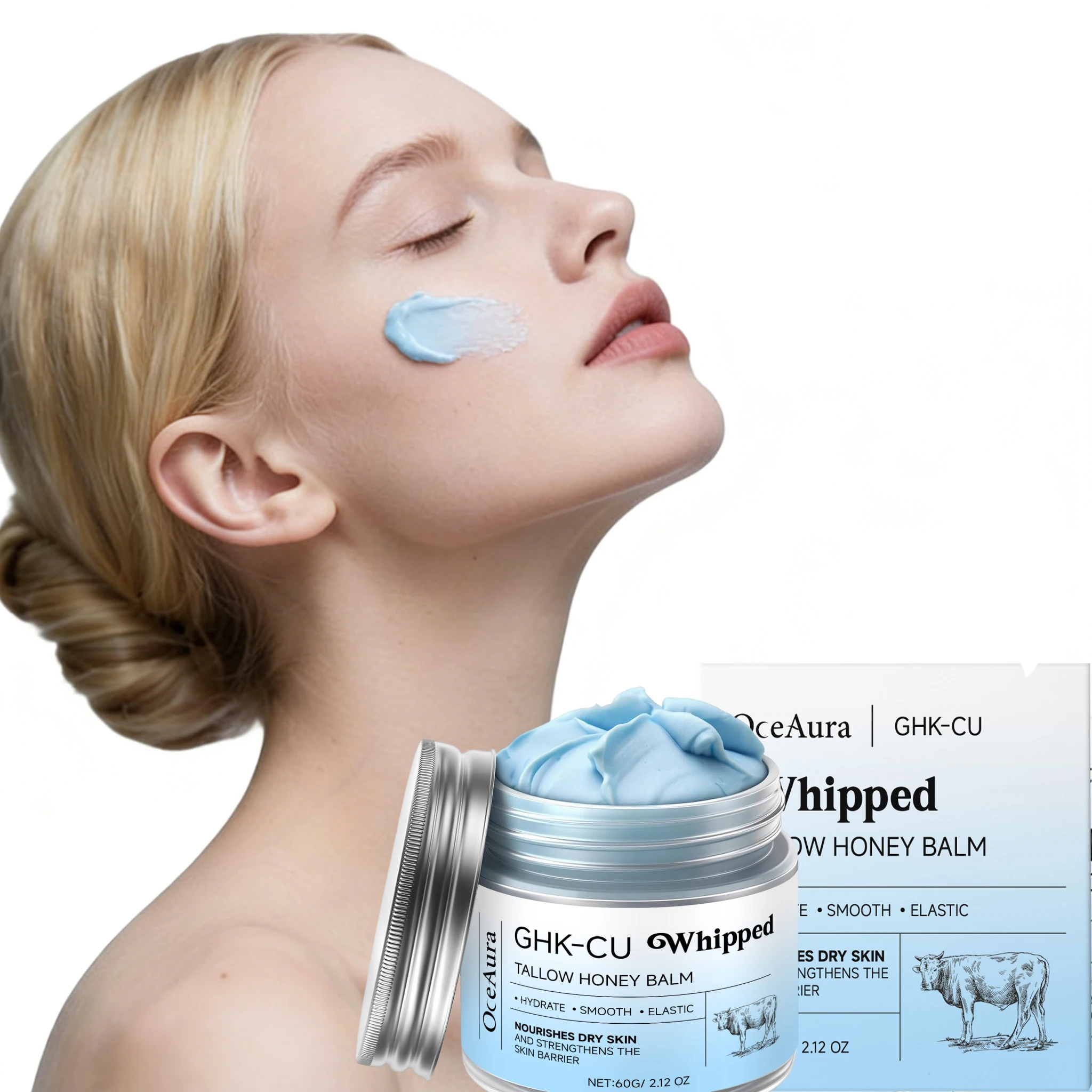 Whipped Beef Tallow And Honey Balm Moisturizing Beef Tallow Face Cream Body Lotion Grass Fed Grass Finished Face Cream Skin Care