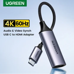 UGREEN-Câble USB Type-C vers HDMI 4K, adaptateur pour iPhone 15, PC, Xiaomi, MacPlePro, Air, iPad Pro, Samsung Galaxy