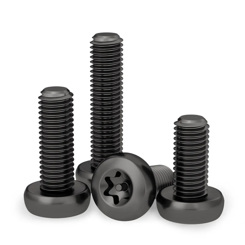 M3M4M5 M6 M8 M10 Black 304 Stianless Steel Six-Lobe Torx Pan Round Button Head Screw With/Without Pin Tamper Proof Security Bolt image 3
