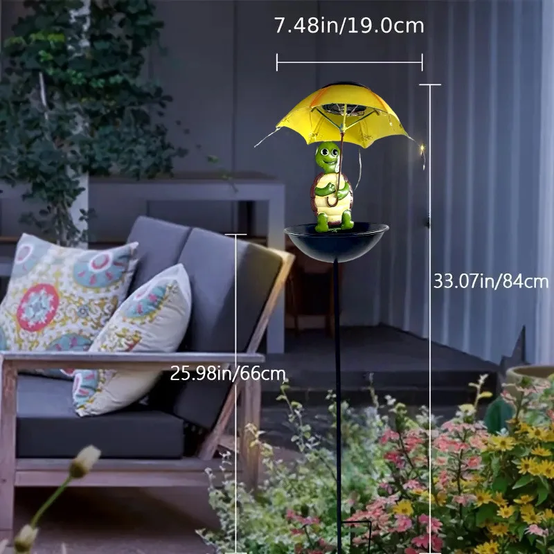 Mangeoire à oiseaux à énergie solaire, dispositif d'alimentation résistant aux intempéries, piquets solaires vibrants, lampe pour chemin extérieur, décoration de cour, cadeau de jardinage