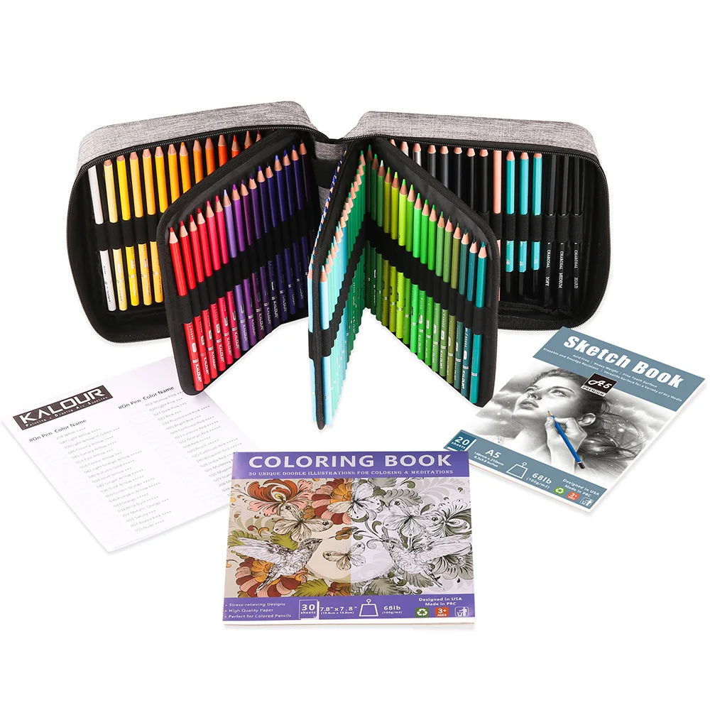 H & B Set di matite colorate da 72 colori con libro da colorare