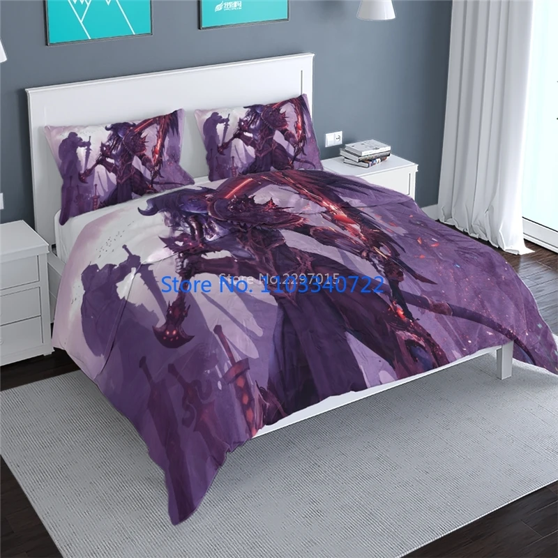 

World of Warcraft WoW 3d Bedding Set Illidan Printed Duvet Cover Set 3D Print Comforter Cover Bedclothes Sets Bedroom Decor