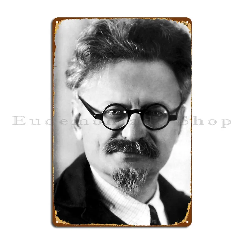 Leon Trotsky Portrait Metal Plaque Poster Pub Mural Home Personalized Kitchen Cinema Tin Sign Poster