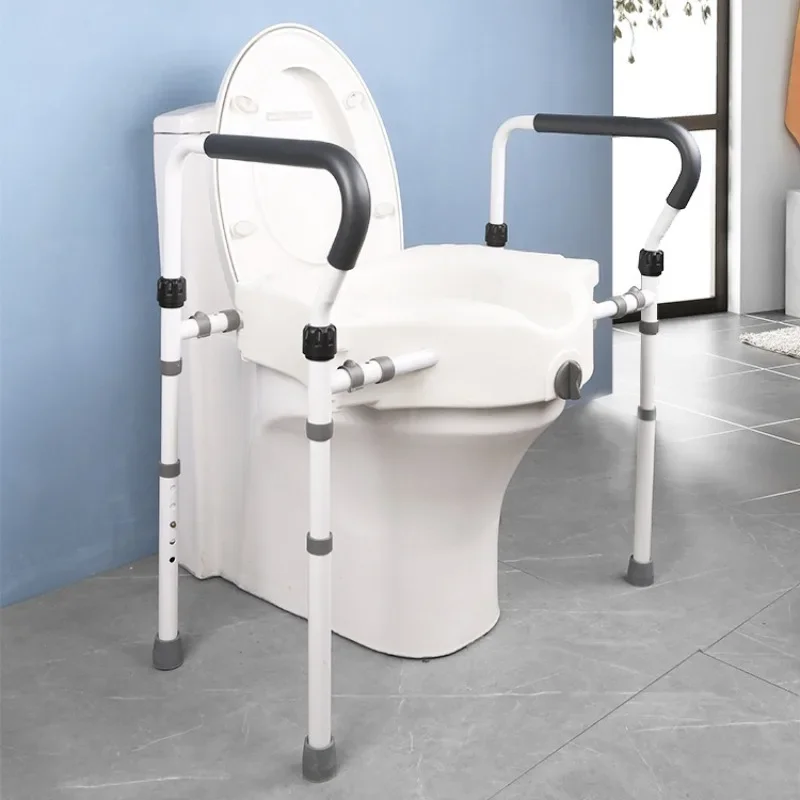 Aluminum Alloy Toilet Booster Elderly, Disability Help Postoperative Disabilities Mobile Toilet Height Pad Portable Toilet Seats