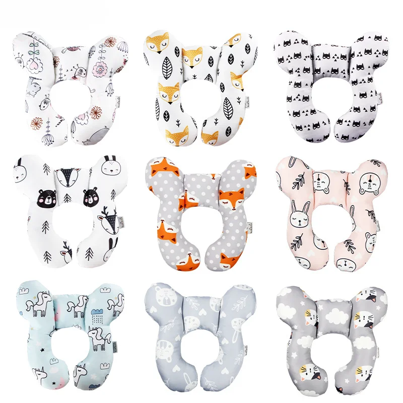 

Новая мультяшная детская U-образная подушка, хлопковая мягкая детская подушка, детская дорожная подушка для автомобиля, многофункциональная подушка для прогулочной коляски