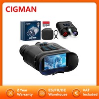 CIGMAN CNV02 Night Vision Binoculars, 3 inch Screen, 5000mAh Battery, 3 Levels IR, 8X Digital Zoom, 25mm, f/1.4 Lens, Max 128GB