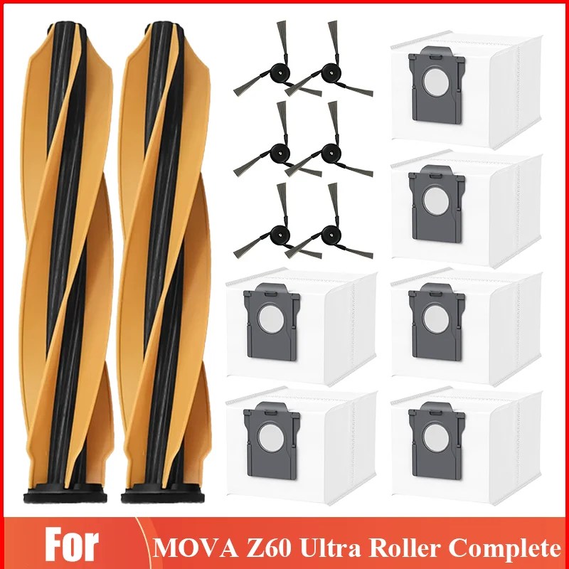 

For MOVA Z60 Ultra Roller Complete Accessories Main Brushes Side Brushes Dust Bags