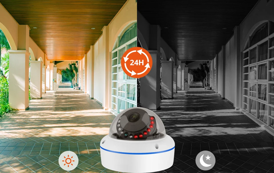 Techage 5MP PoE IP-Überwachungskamera, Dome, 3,6 mm Brennweite, Nachtsicht, Einweg-Audio, KI-Erkennung, intelligente Sicherheit für den Innenbereich – Detail 7