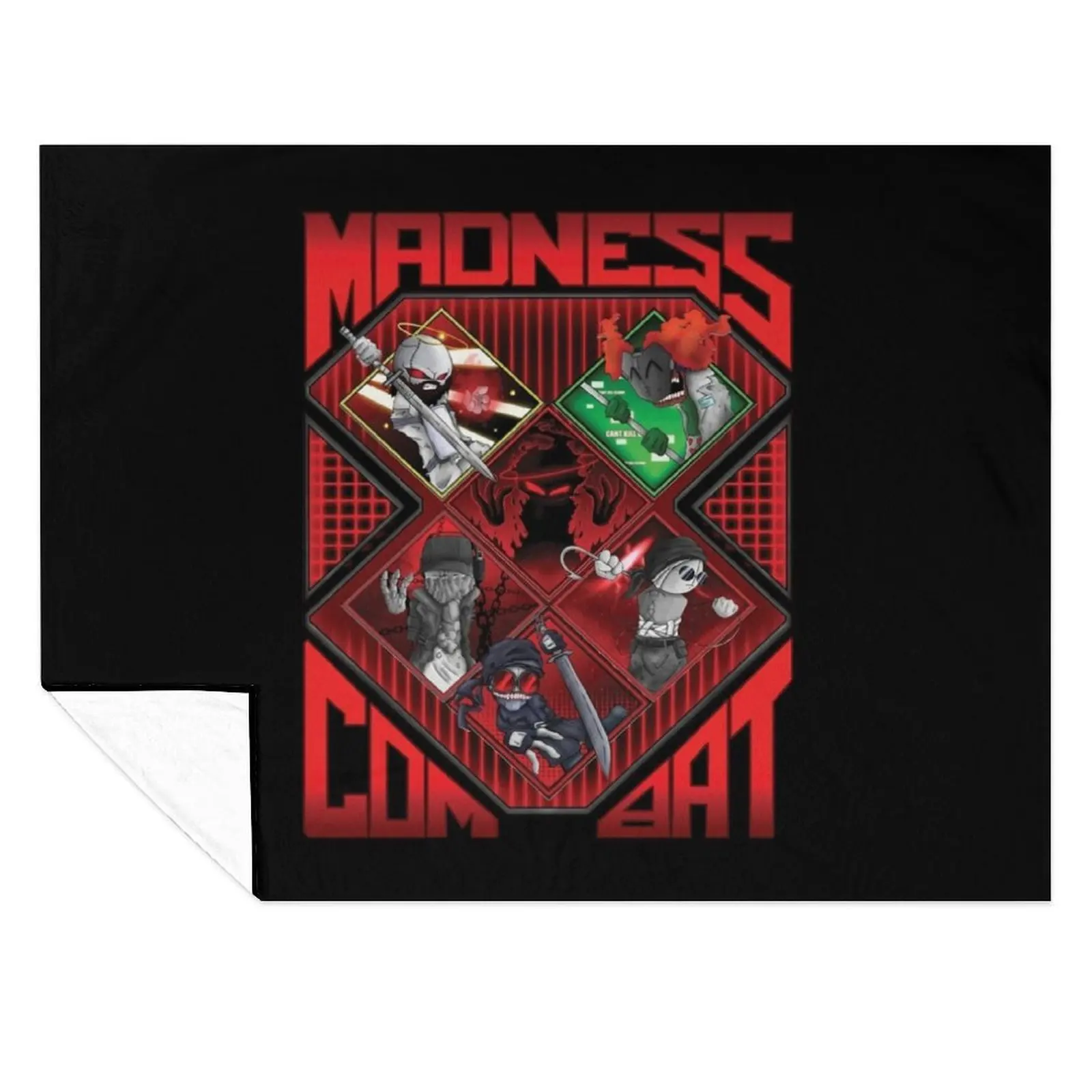 

Madness combat ALL 6 MAIN CHARACTERS ART Throw Blanket warm winter Quilt Luxury Designer Blankets