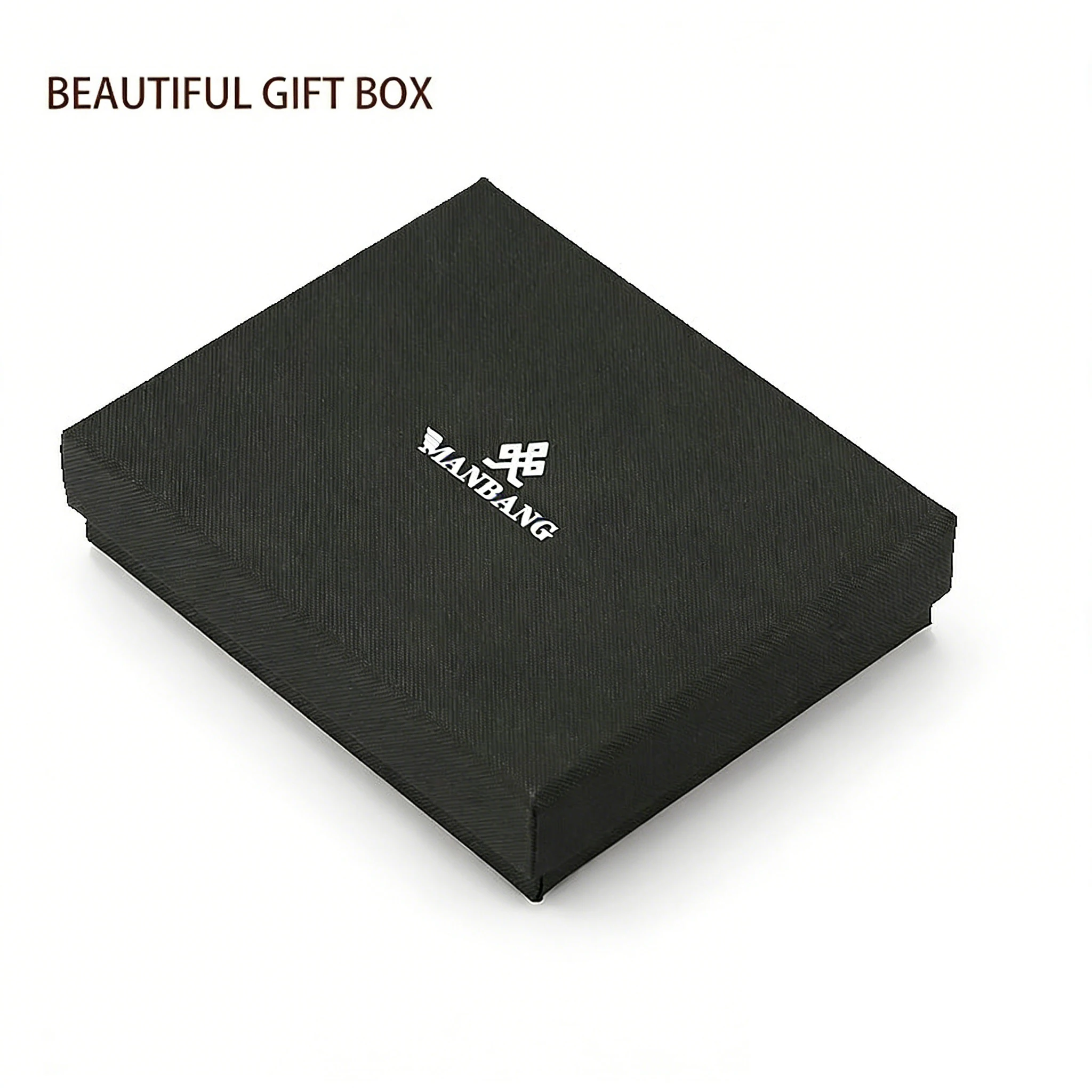 【Genuine Cow Leather】MANBANG Hot Sale Men\'s Wallet Slim Luxury Original Short Tri-Fold First Layer Cowhide Purse Business H