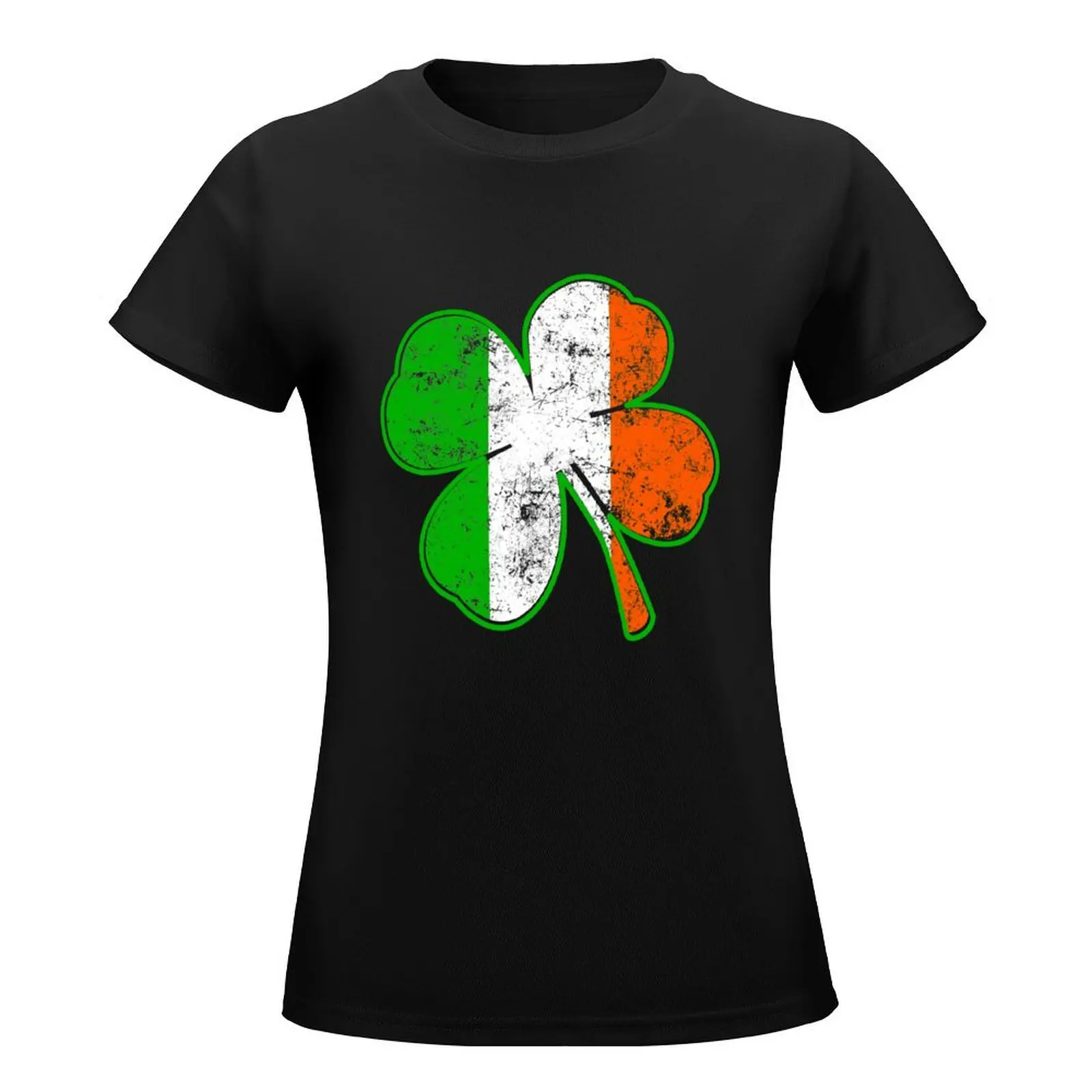 Irish Shamrock T-Shirt plus size tops summer top Female clothing t shirts for Women