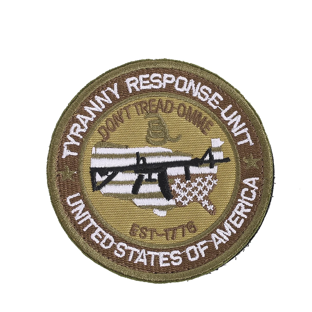 Embroidery TYRANNY RESPONSE UNIT Magic Patch Adhesive Fastener Tape Costume Decoration Military Cosplay Tactical Sewing Supplies