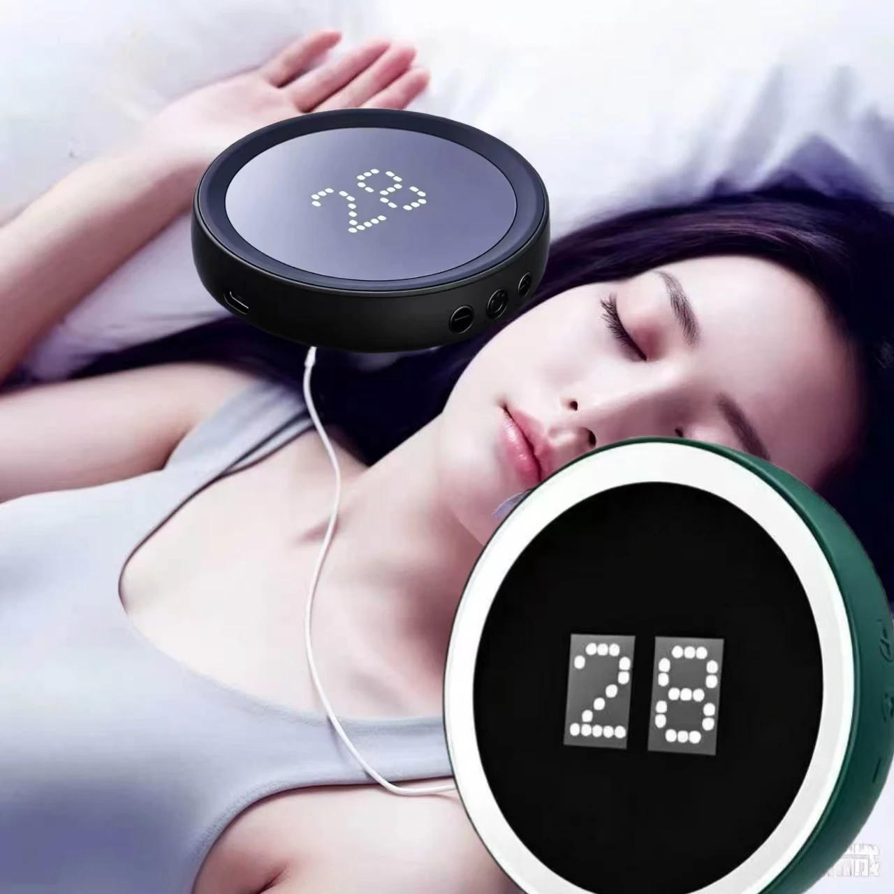 EMS Sleep Aid Ear Clip Device Insomnia Anxiety Relief Fast Sleep Home Travel Portable Rechargeable
