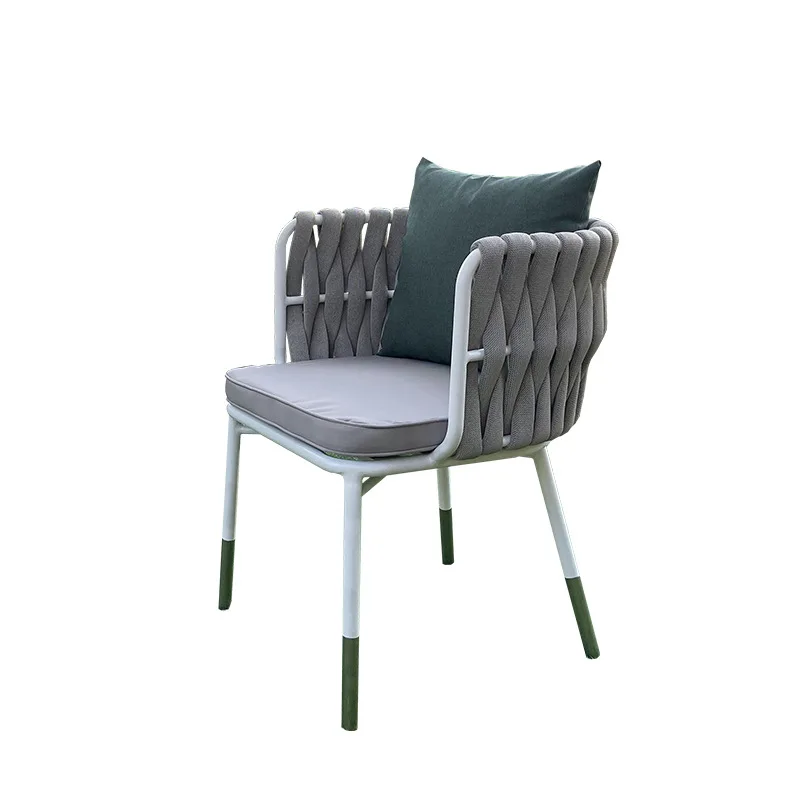 Outdoor simple table and chair coffee table combination courtyard hotel garden wrought iron table and chair