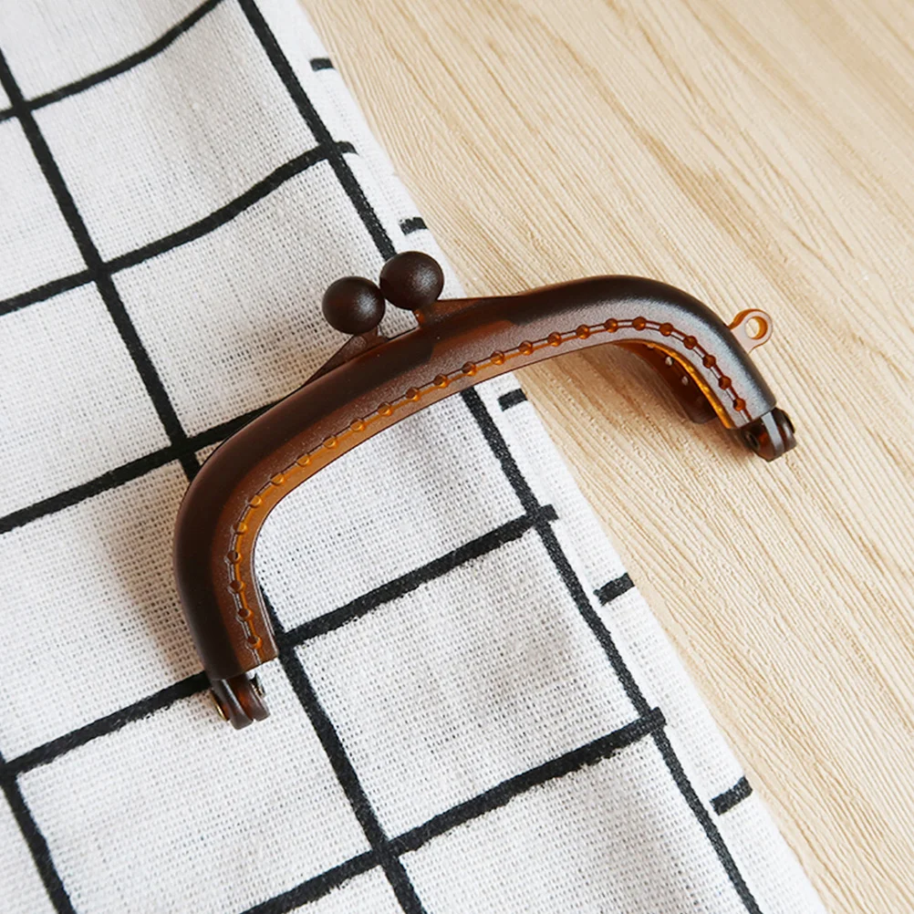 

16.5cm Semicircular Candy Color Plastic Purse Frame Lightweight Smooth Surface Safe Material Stylish DIY Clutch Frame Purse