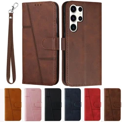 S25 S 25 Ultra Case Flip Wallet Book Cover for Coque Samsung Galaxy S25 Ultra S24 Ultra S25Ultra S25 Plus FE Leather Phone Case