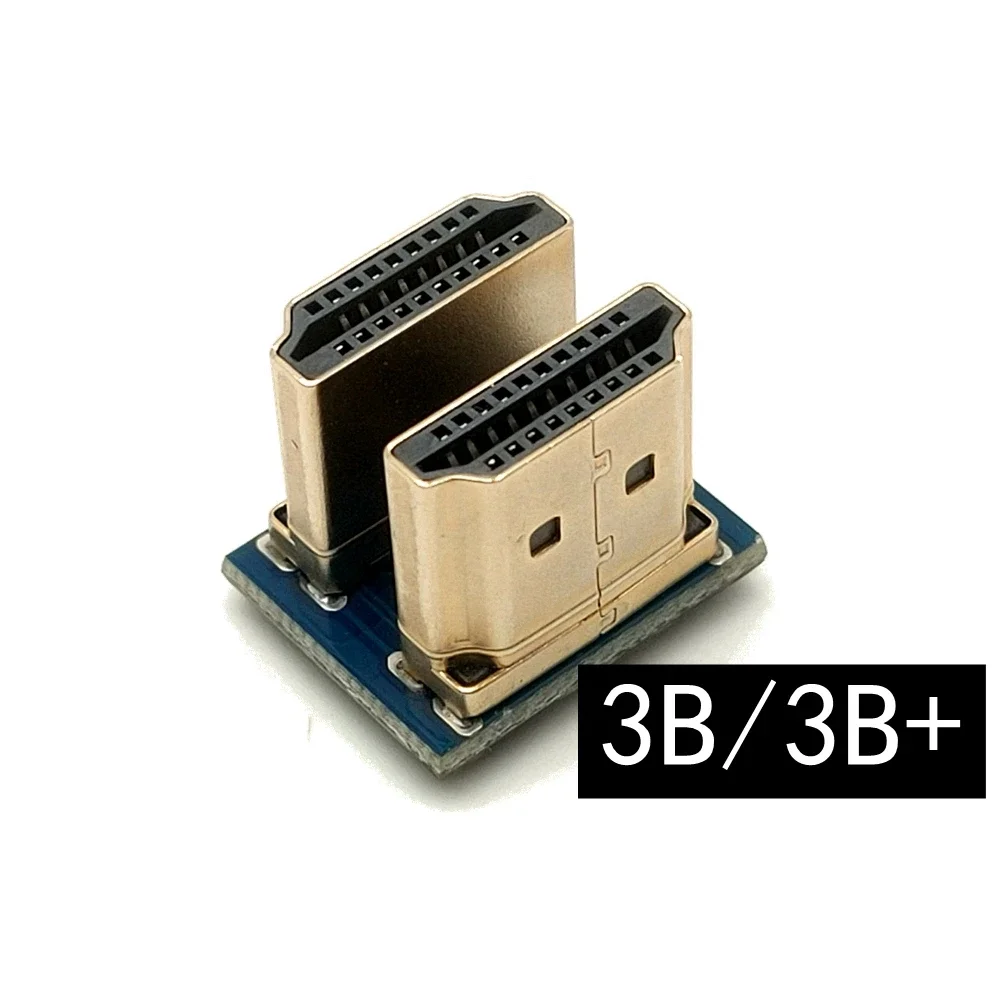 Exibição Projetor Adaptador HDMI, Micro HDMI 1.4 macho para macho bidirecional Raspberry Pie 4B, 3B +