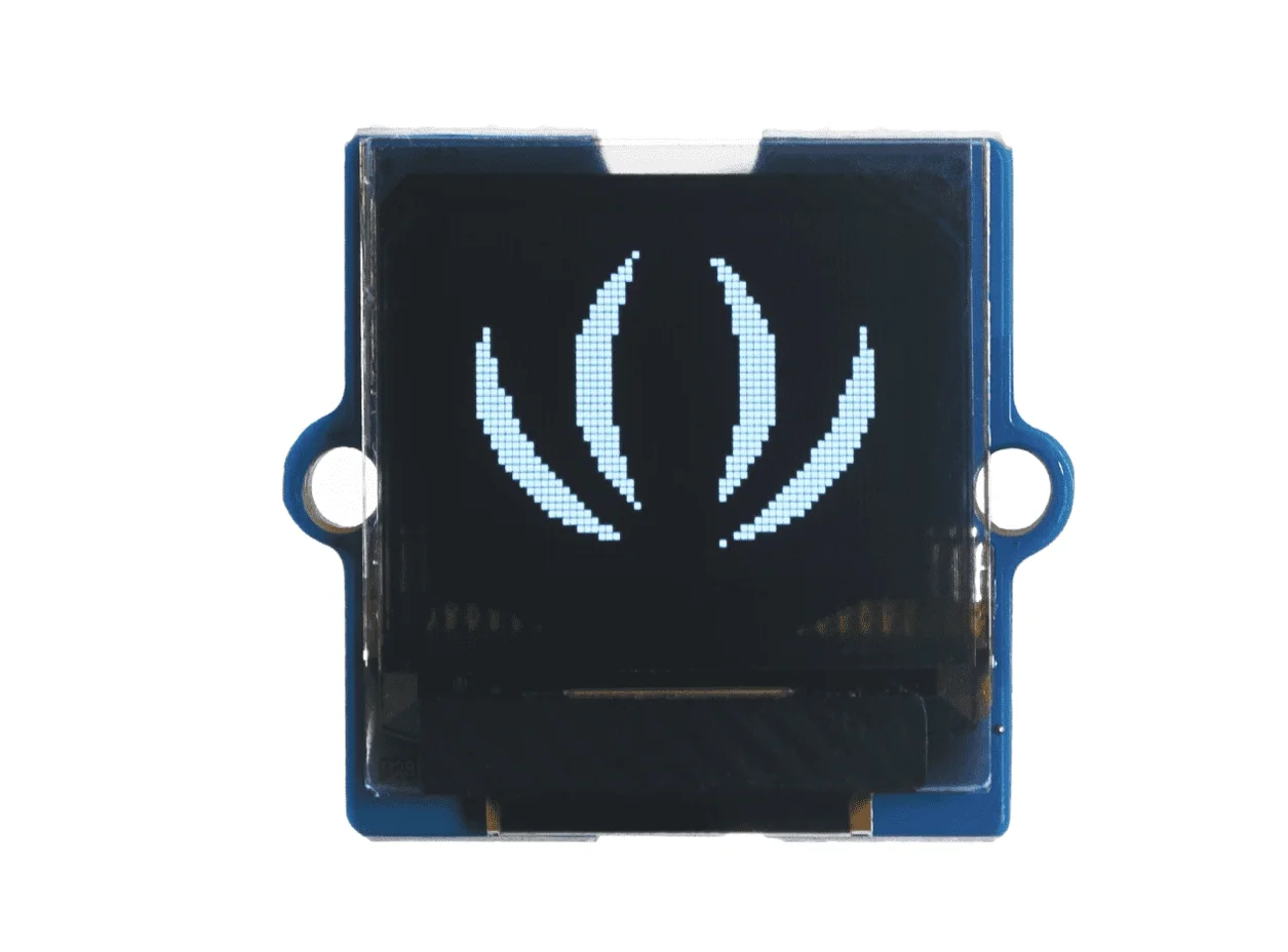 0.96 Inch 12864 LCD OLED Cold Light Display Screen Module, White Background Black Character With Font Library