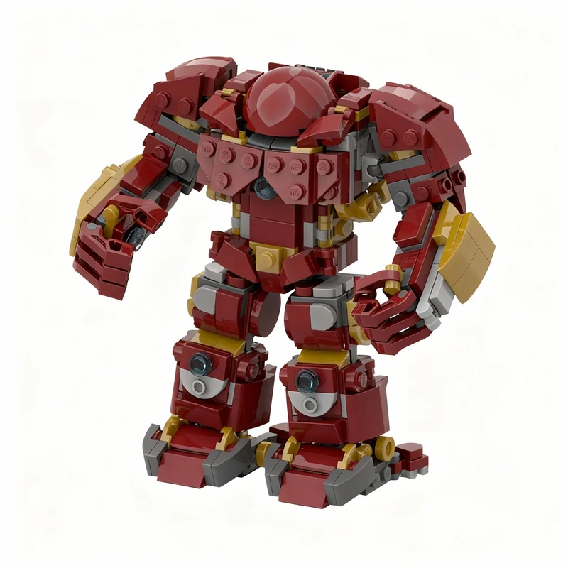 439pcs MOC Super Heroes Marvelal Superhero Updated MCU Hulkbuster - Iron Mark XLIV Mk 44 V.2 Model Building Blocks DIY Assemble