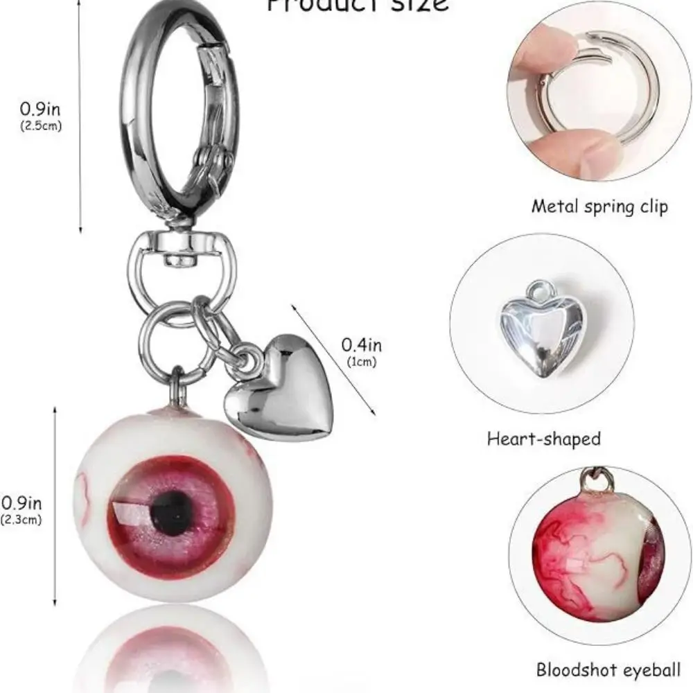 Schlüsselanhänger mit Auge im Gothic-Stil aus Harz, Augen-Charms, Halloween-Augen-Schlüsselanhänger, handgefertigtes lustiges Design, Augen-Schlüsselanhänger – Detail 1