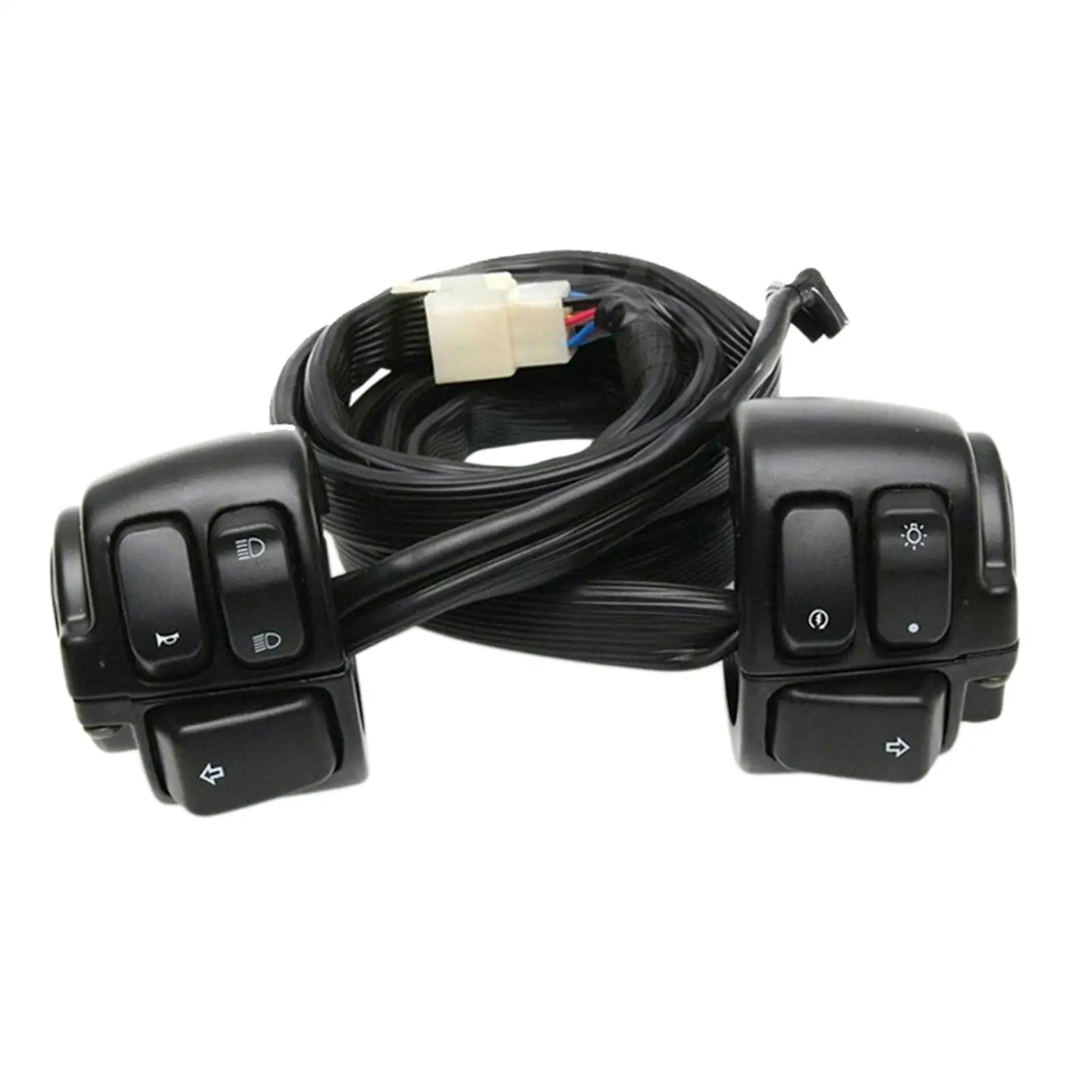 

Pack-2 Motorcycle 1'' Handlebar Control Switch Kit with Wiring Fits for 1200