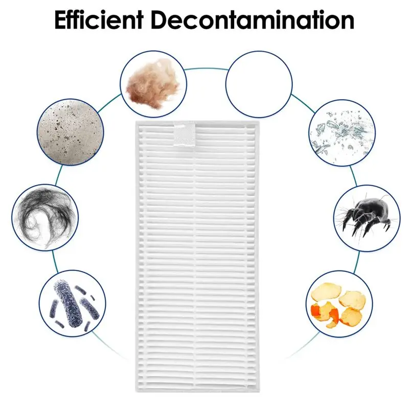 Y50A-15PCS For Eureka J20 / Midea W20 / W20 Pro Robot Vacuum Replacement Parts Main Side Brush Hepa Filter Dust Bag