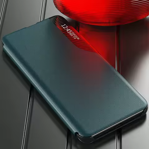 Smart Window View Leather Flip For Samsung Galaxy S25 S24 S23 S22 S21 S20 Plus Ultra + FE Note 20 Ultra Magnetic Stand Cover
