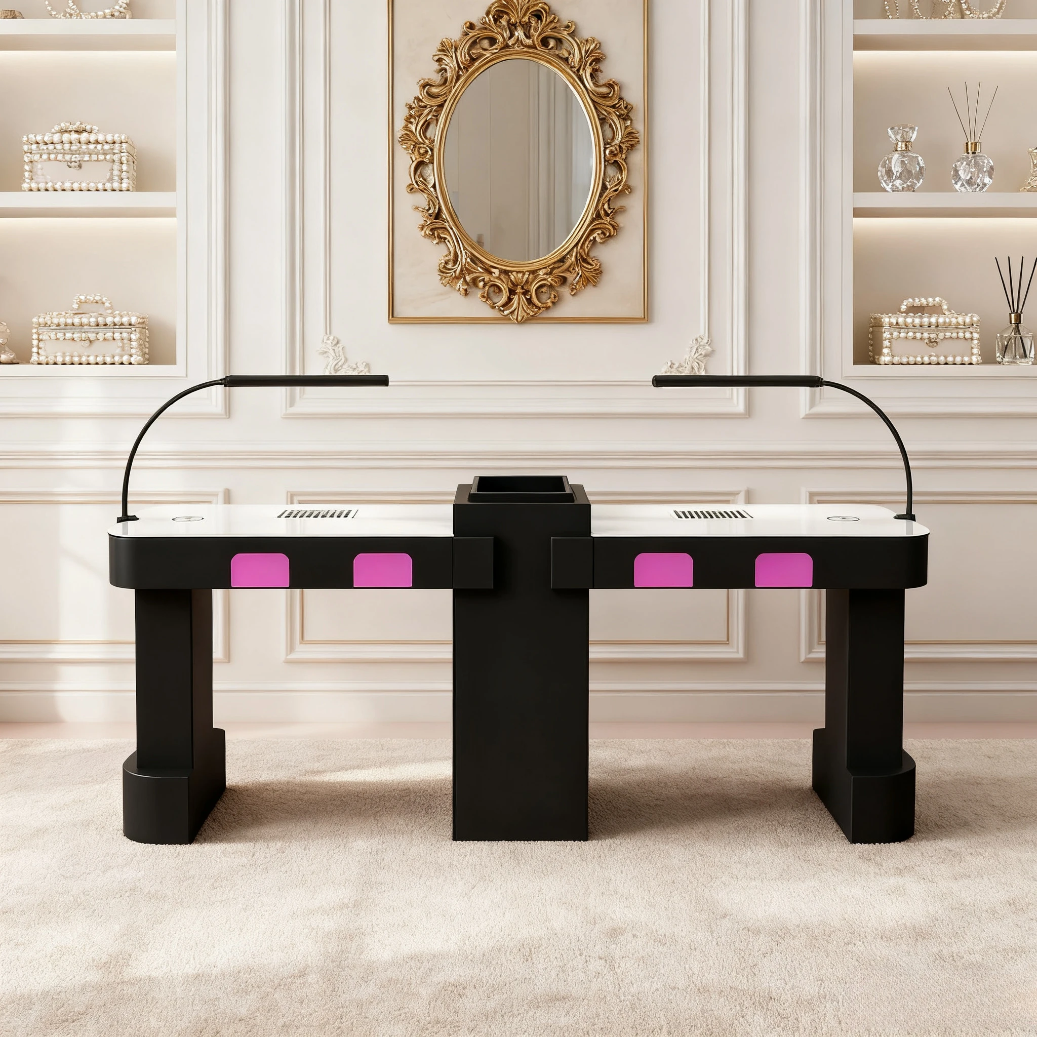 

Набор вакуумный стол, профессиональная маникюрная станция, декор, катящийся маникюрный стол для ногтей, очиститель маникюрной мебели, мебель для маникюра