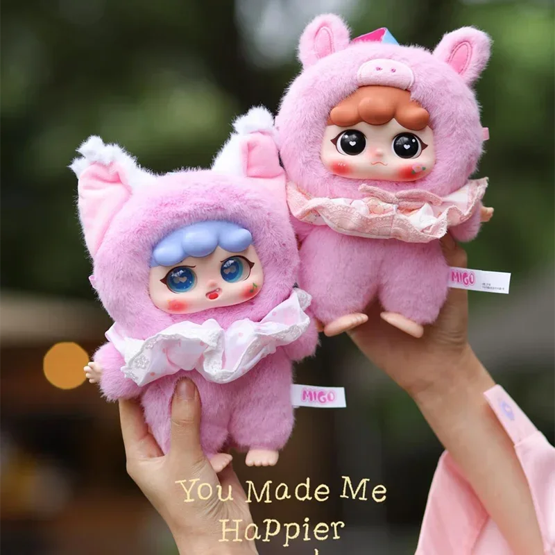 Bebê três migo série de história de dormir caixa cega bonito saco decoração pingente boneca caixa mistério anime figura natal surpresa presente brinquedos