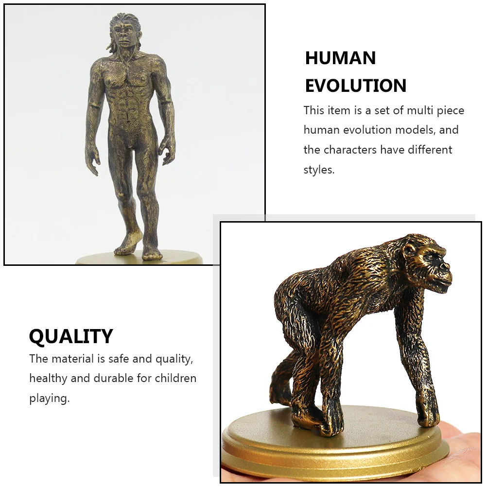 5 Pcs Human Plastic Model Decor Models Creative Children Toy Educational Evolution Funny Primitive History Kid