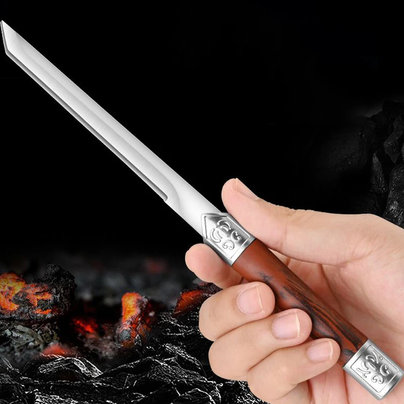 Seiko easy to carry knife, outdoor steak knife, barbecue knife, stainless steel straight edge knife, kitchen slicer, fruit knife