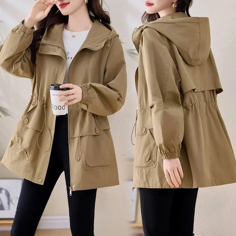 2026 New Fashion Spring Autumn Women's Jacket Long Sleeve Windbreaker Female Casual Basic coat Loose Jacket Outerwear KX135