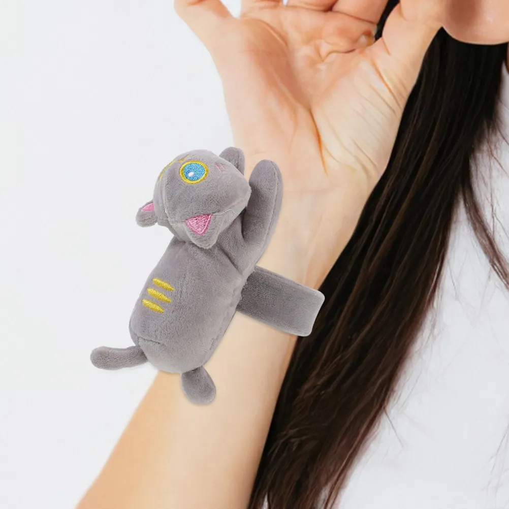 

2Pcs Playful Cat Pattern Slap Bands Flexible Safe Surface Wristbands Great for Birthday Halloween Fun