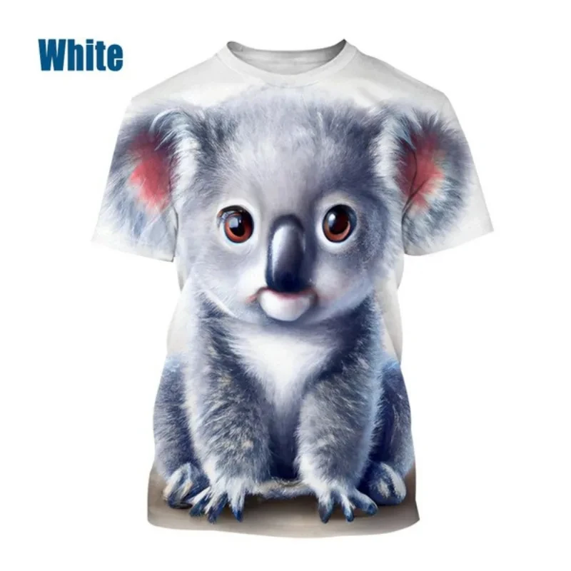 Koala Bear 3D Graphic magliette oversize Haikyuu Funny Cute Animal Unisex Street Casual Harajuku T-shirt abbigliamento uomo Tees Top