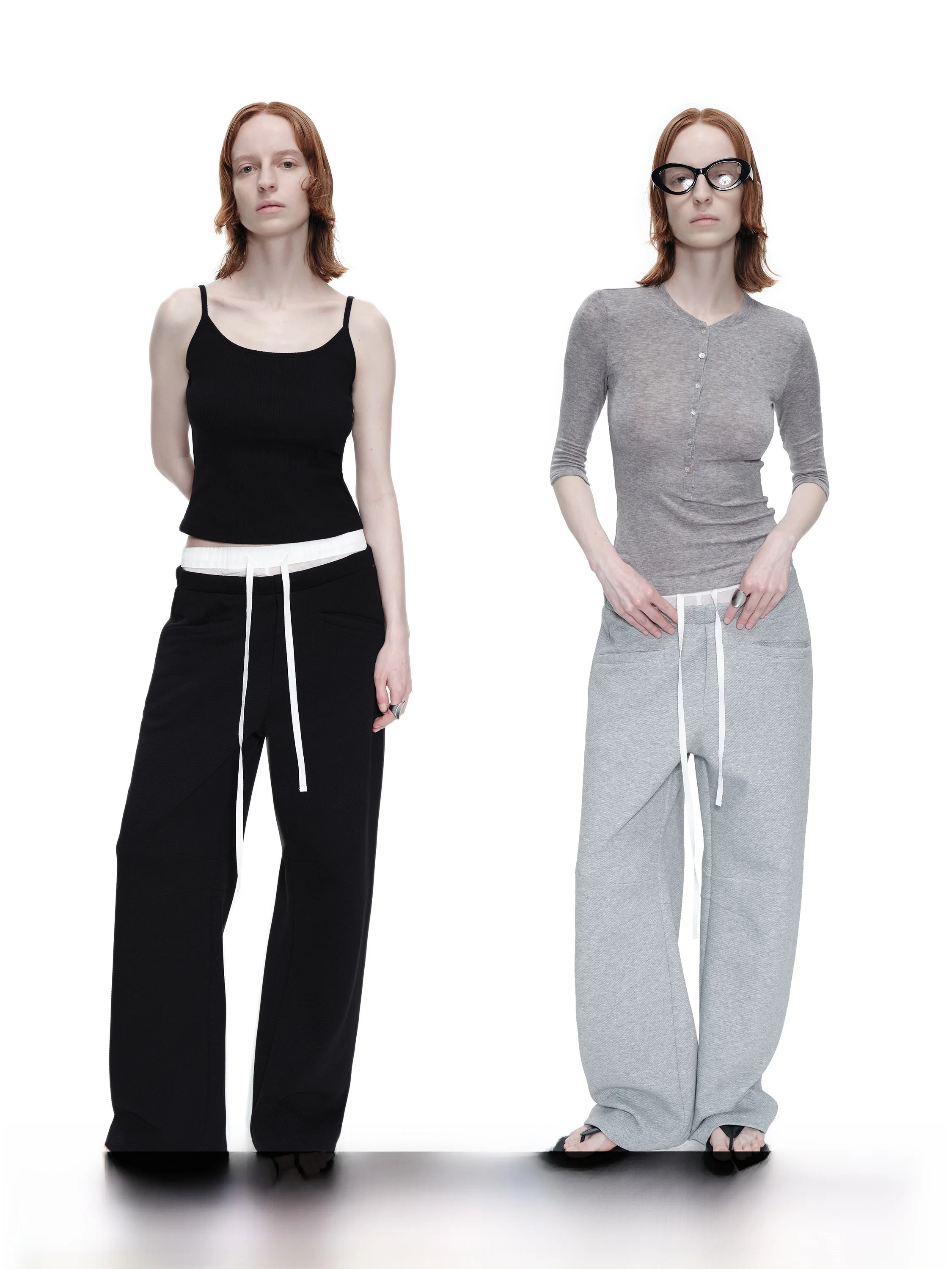 

SMIIILE Women's Casual Sports Pants Double Waist Wide Leg Banana Pants Loose Fit Slimming Dstring Trousers All Match